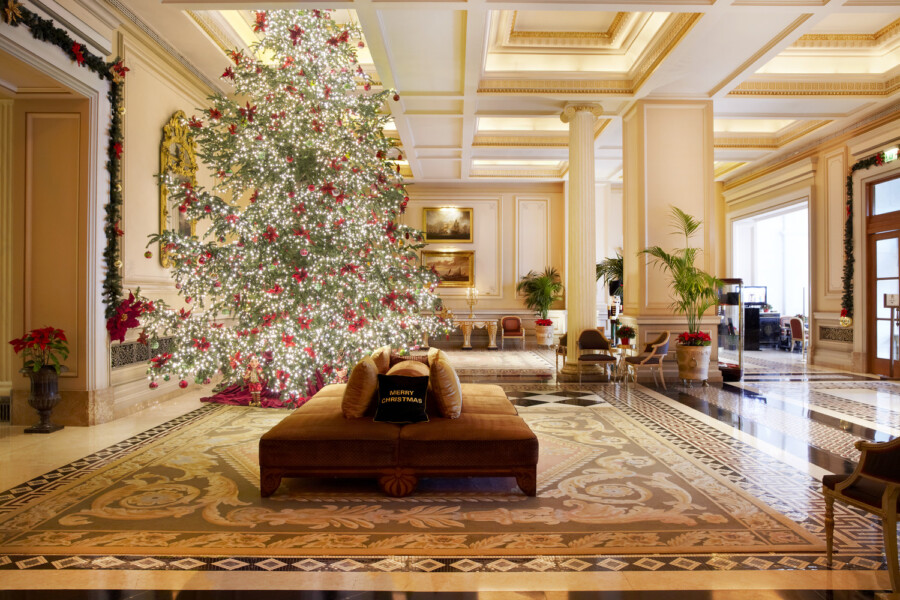 Christmas decorated Lobby